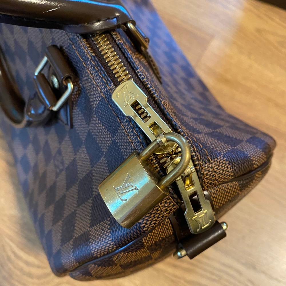Louis Vuitton Damier Ebene Canvas Speedy 30 Bandoulière Crossbody Bag - Picture 6 of 14